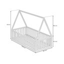 Ver imagem 3 de Cama Montessoriana Solteiro com Grade e Telhado Giulia Casatema MadeiraOriginals Branco