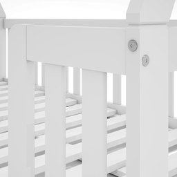 Cama Montessoriana Solteiro Com Grade e Telhado Giulia Casatema - 4