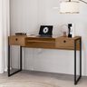 Escrivaninha 132cm com Vidro Central 2 Gavetas Wood Yescasa - 1