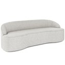 Ver imagem 1 de Sofá 4 Lugares Curvo Sala de Estar Living Lótus D02 Bouclê Creme 260 cm B-54 - Lyam Decor
