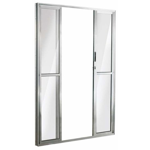 Porta de Sacada de Correr de Alumínio Brilhante 4 Folhas Cmc Classic - 2.10 (A) X 1.50 (L)