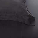 Ver imagem 3 de Jogo de Cama King Damask Stripes Chumbo 4 Peças 300 Fios 100% Algodão Buddemeyer