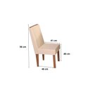 Ver imagem 6 de Conjunto Sala de Jantar Mesa Retangular Vitória com 6 Cadeiras Helena com Apliques