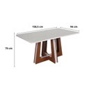 Ver imagem 5 de Conjunto Sala de Jantar Mesa Retangular Vitória com 6 Cadeiras Helena com Apliques