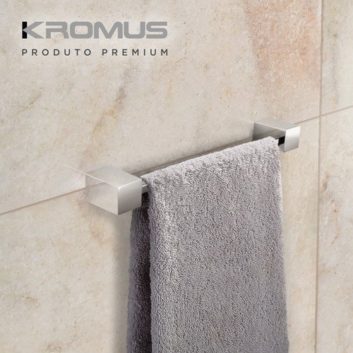 Toalheiro 30 Cm Quadratus Inox - Kromus Q504 - 4