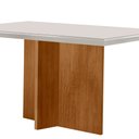 Ver imagem 2 de Mesa para Sala de Jantar Olimpia 120cm Em MDF e Vidro Canto Reto