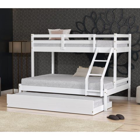 Treliche Casal/solteiro Eco Madeira Maciça Branco Mobilistore