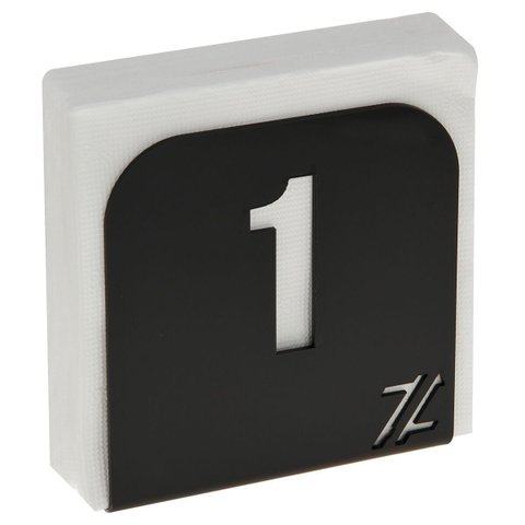 Porta Guardanapos Acrílico para Restaurante Numerados 1 Ao 12 Preto de Mesa