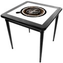 Ver imagem 3 de Cj Mesa Madeira Azulejo 80x80cm - Base 4pé 78cm + 4 Cadeiras 43 - Preta - Coffee