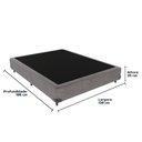 Ver imagem 3 de Cama Box Casal 138x188 Cinza