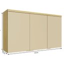 Ver imagem 3 de Armario Aereo 3 Portas 120cm Ellite Yescasa Amarelo/Canary/Off White