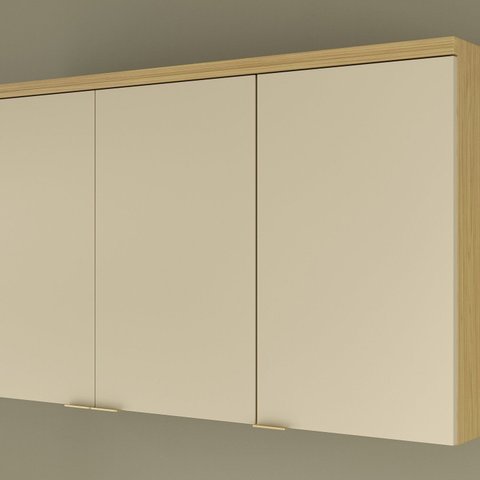 Armario Aereo 3 Portas 120cm Ellite Yescasa Amarelo/Canary/Off White