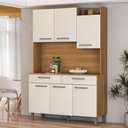Ver imagem 1 de Armário de Cozinha com Balcão Ushuaia 6 Portas 2 Gavetas Freijó/soft - Panorama Móveis