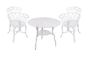 Ver imagem 1 de Kit 2 Cadeira Varanda Jardim Área Externa + Mesa Alumínio Nossa Kasa