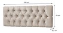 Ver imagem 3 de Cabeceira de Cama Estofada Casal 140cm Capitone Bege - Rede Móveis