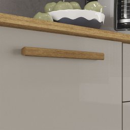 Armário de Cozinha New Siena 6 Portas 1 Gaveta Sallêto Cinamomo/off White - 7