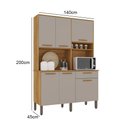 Ver imagem 5 de Armário de Cozinha New Siena 6 Portas 1 Gaveta Sallêto Cinamomo/off White