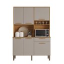 Ver imagem 1 de Armário de Cozinha New Siena 6 Portas 1 Gaveta Sallêto Cinamomo/off White