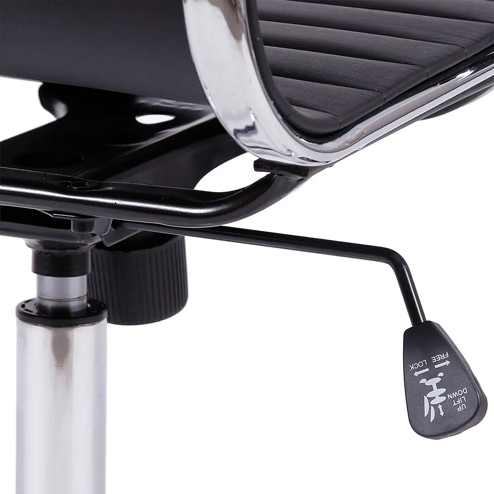 Ver imagem 5 de Kit 6 Cadeiras de Escritório Executiva Giratória Pu Preto