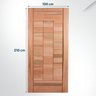 Folha de Porta Maciça 210x100cm Eucalipto Pm97 Cruzeiro Portas - 3