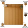 Painel Ripado Madeira para Sala Quarto 182cm Wise B01 Cinamomo - Lyam Decor - 3