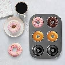 Ver imagem 3 de Forma 6 Cavidades Silicone Donuts Antiaderente Assadeira