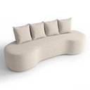 Ver imagem 6 de Sofá 3 Lugares 210cm Orgânico Viana B10 Bouclê Creme - Mpozenato