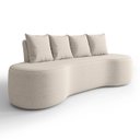 Ver imagem 1 de Sofá 3 Lugares 210cm Orgânico Viana B10 Bouclê Creme - Mpozenato