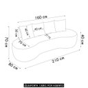 Ver imagem 4 de Sofá 3 Lugares 210cm Orgânico Viana B10 Bouclê Creme - Mpozenato