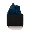 Ver imagem 6 de Sofá Montecarlo 2 Lugares 192cm Veludo/pu Azul/preto