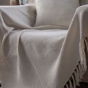 Ver imagem 2 de Manta Decorativa para Sofá Boho Hebrom Off White Fastlar Manta 100% Algodão 140x150cm