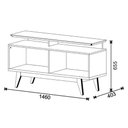 Ver imagem 4 de Rack Bancada Ambiente Classic 2 Gavetas com Nicho 1.4 Off White Nature - Imcal
