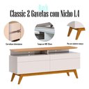 Ver imagem 2 de Rack Bancada Ambiente Classic 2 Gavetas com Nicho 1.4 Off White Nature - Imcal