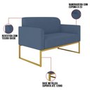 Ver imagem 6 de Kit Namoradeira E 1 Poltrona Dourada Azul Marinho