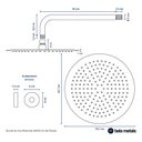 Ver imagem 4 de Ducha de Inox Redonda 30 Cm de Parede Fosca