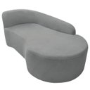 Ver imagem 5 de Kit Divã Recamier Orgânico França 140cm Lado Direito e 2 Poltronas Amore Bouclé