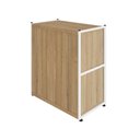 Ver imagem 4 de Armário Escritório Baixo 63cm X 36cm 2 Portas F5 Office Cor:macadâmia com Branco