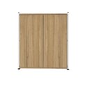 Ver imagem 3 de Armário Escritório Baixo 63cm X 36cm 2 Portas F5 Office Cor:macadâmia com Branco