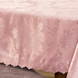 Toalha de Mesa Retangular Avulsa Jacquard Medalhão 2,20m X 1,40m para 06 Lugares - Decoração Cozinha - 3