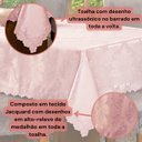 Ver imagem 4 de Toalha de Mesa Retangular Avulsa Jacquard Medalhão 2,20m X 1,40m para 06 Lugares - Decoração Cozinha
