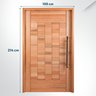 Porta Pivotante Maciça 214x109cm Eucalipto Pm97 Cruzeiro Portas - 2