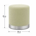 Ver imagem 2 de Kit de Puff Rodapé Prata, Cor Erva Doce Boucle - Let Móveis