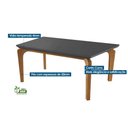 Ver imagem 6 de Sala Jantar Mesa Londrina Tampo C/ Vidro Curvo 180cm+6 Cadeiras Dafne Madeira Naturale/off White -