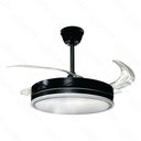 Ver imagem 1 de Pendente Preto com Ventilador Embutido 50cm 36w Led Bivolt