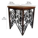 Ver imagem 2 de Banqueta de Ferro Artesanal Bar Rustica com Madeira de Demolição Multi Uso - Verniz