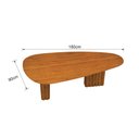Ver imagem 6 de Conjunto Sala de Jantar Ísis 180cm com 6 Cadeiras Tampo Orgânico s/ Vidro Cinamomo Cinamomo/Linho Ch