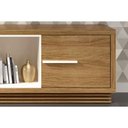 Ver imagem 4 de Rack Bancada C/ Painel P/ Tv até 65 Pol Pl3001/ra2002 Ripado 1 Porta 180x120cm Natural/off White -