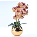 Ver imagem 1 de Arranjo 2 Orquídeas Outonadas em Vaso Dourado Naty