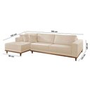 Ver imagem 3 de Sofá Cronos 03 Metros Chaise Lado Esquerdo Meu Sofá Online A294 Linho Creme