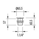 Ver imagem 2 de Válvula de Escoamento para Tanque 1.1/4" sem Ladrão com Tampa Plástica Cromado Celite Cód. B5829c5cr